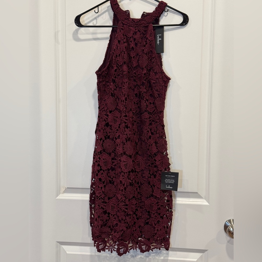 Lulu's Red Halter Bodycon Mini Dress - Picture 5 of 13